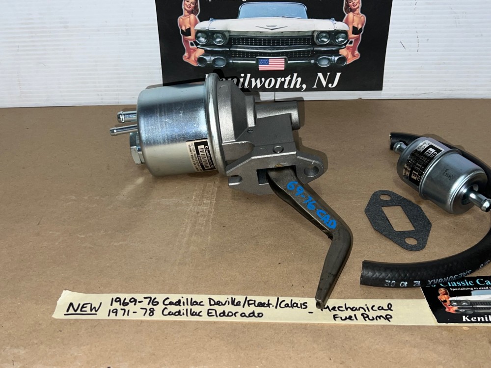 NEW 1969 1970 1971 1972 1973 1974 1975 1976 CADILLAC DEVILLE FLEETWOOD CALAIS COMMERCIAL CHASSIS 1969 1970 1971 1972 1973 1974 1975 1976 1977 1978 ELDORADO MECHANICAL FUEL PUMP WITH METAL INLINE FUEL FILTER - Image 5