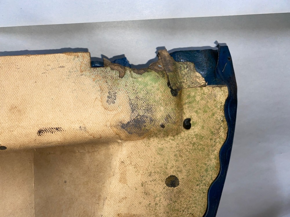 OEM 1971 1972 1973 1974 1975 1976 Cadillac Sedan Deville Fleetwood Calais 4 Door LEFT DRIVER SIDE REAR LOWER DOOR PANEL ARM REST with COURTESY LIGHT - DARK BLUE - Image 20
