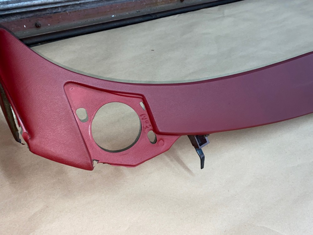 OEM 1974 1975 1976 Cadillac Deville Eldorado Calais Fleetwood 1974 1975 1976 1977 1978 Eldorado TOP UPPER DASH DASHBOARD - DARK RED - Image 8