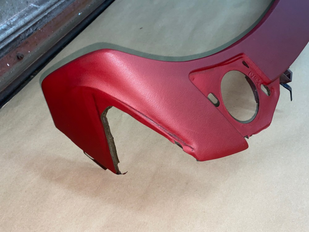 OEM 1974 1975 1976 Cadillac Deville Eldorado Calais Fleetwood 1974 1975 1976 1977 1978 Eldorado TOP UPPER DASH DASHBOARD - DARK RED - Image 9