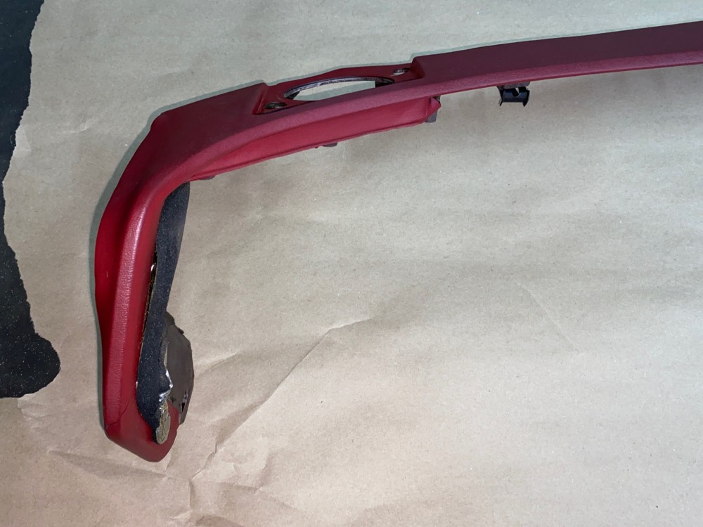 OEM 1974 1975 1976 Cadillac Deville Eldorado Calais Fleetwood 1974 1975 1976 1977 1978 Eldorado TOP UPPER DASH DASHBOARD - DARK RED - Image 14