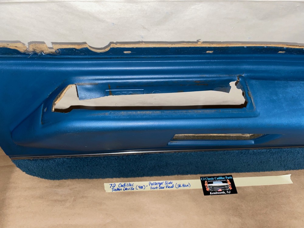 OEM 1971 1972 1973 1974 1975 1976 Cadillac Sedan Deville Fleetwood Calais 4 Door RIGHT PASSENGER SIDE FRONT LOWER DOOR PANEL ARM REST - DARK BLUE - Image 3