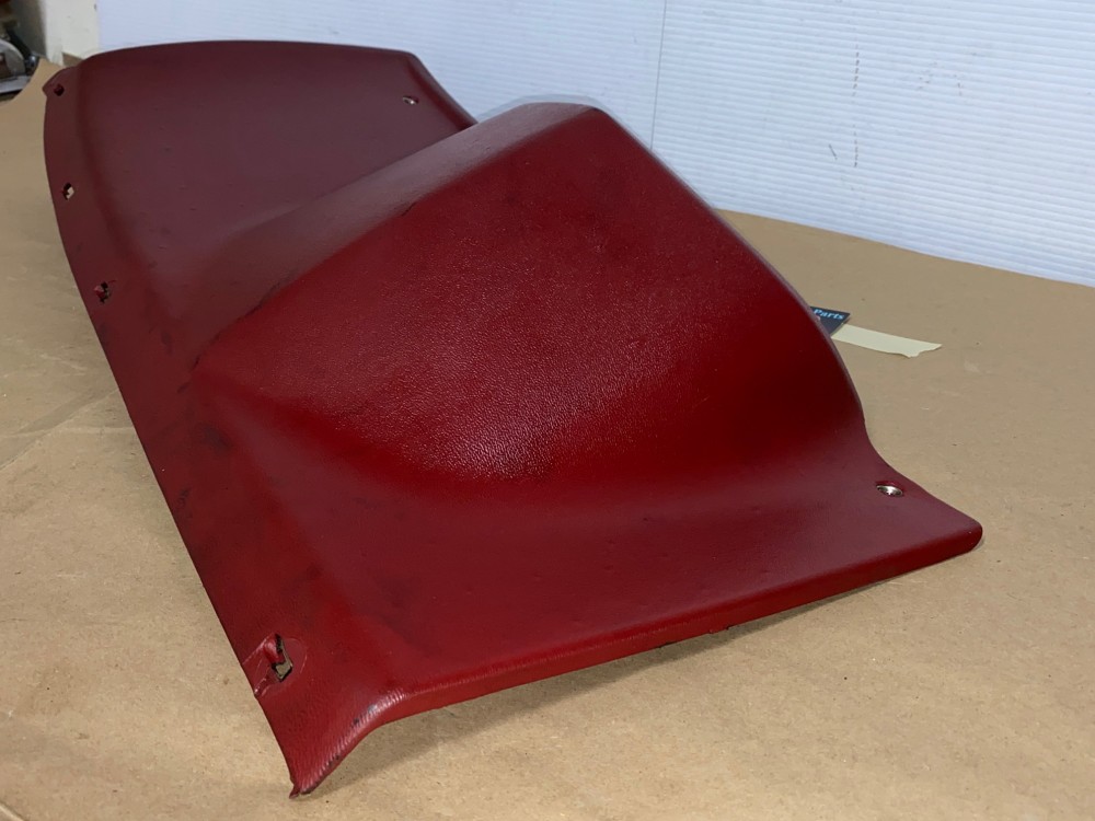 OEM 1974 1975 1976 Cadillac Deville Fleetwood Calais 1974 1975 1976 1977 1978 Eldorado LEFT DASH LOWER UNDER STEERING COLUMN BEZEL TRIM RED #3516124 - Image 10