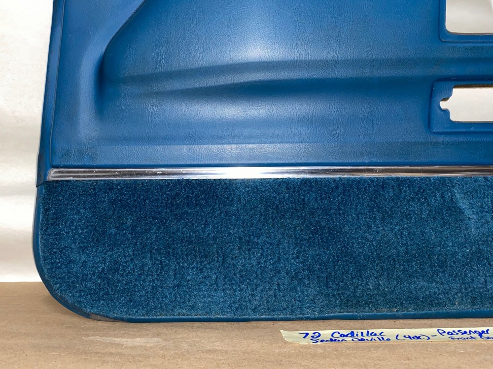 OEM 1971 1972 1973 1974 1975 1976 Cadillac Sedan Deville Fleetwood Calais 4 Door RIGHT PASSENGER SIDE FRONT LOWER DOOR PANEL ARM REST - DARK BLUE - Image 14
