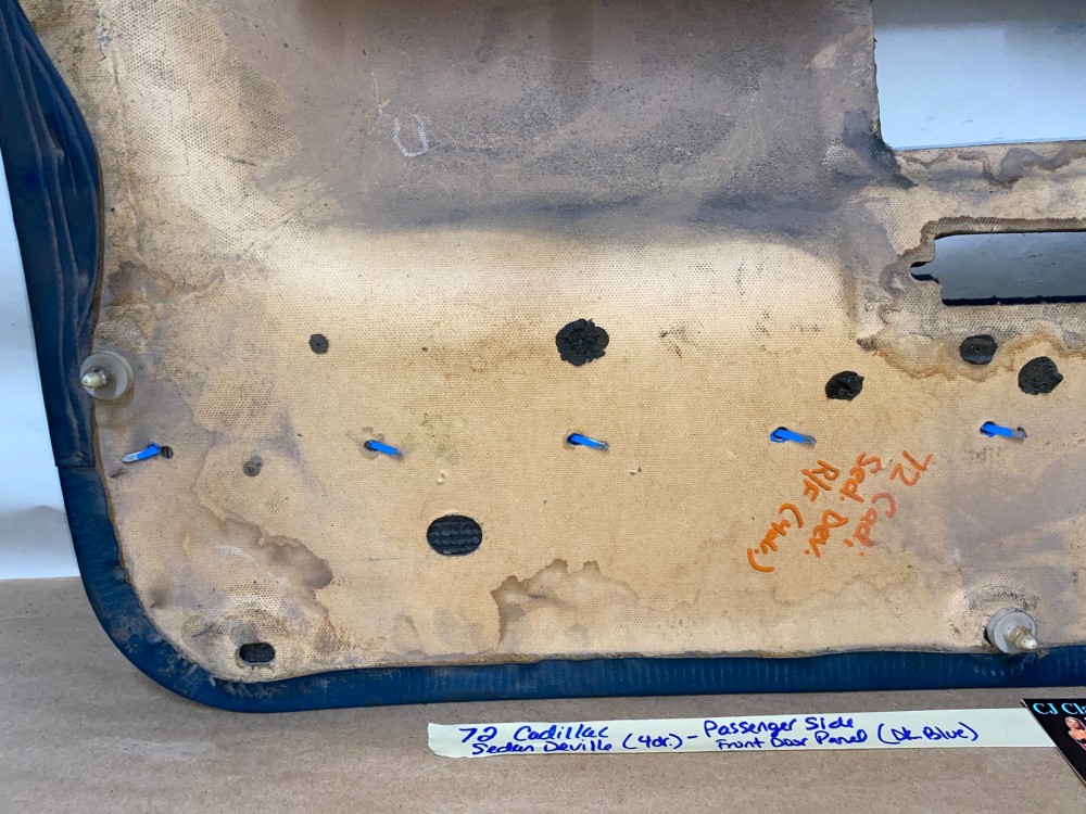 OEM 1971 1972 1973 1974 1975 1976 Cadillac Sedan Deville Fleetwood Calais 4 Door RIGHT PASSENGER SIDE FRONT LOWER DOOR PANEL ARM REST - DARK BLUE - Image 23