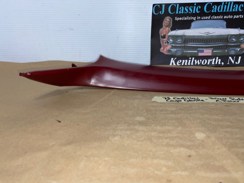 OEM 1971 1972 1973 1974 1975 1976 Cadillac Coupe Deville Eldorado Calais LEFT INTERIOR FRONT WINDSHIELD A PILLAR TRIM MOLDING RED - Image 6