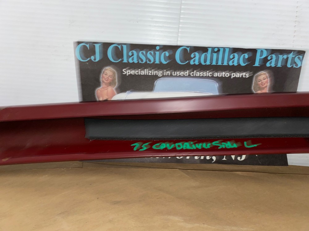 OEM 1971 1972 1973 1974 1975 1976 Cadillac Coupe Deville Eldorado Calais LEFT INTERIOR FRONT WINDSHIELD A PILLAR TRIM MOLDING RED - Image 15