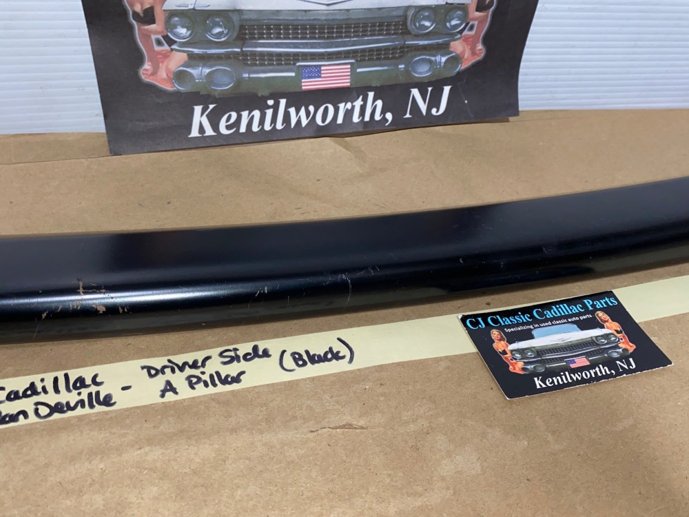 OEM 1974 1975 1976 Cadillac Sedan DeVille Calais Fleetwood RIGHT PASSENGER INTERIOR WINDSHIELD A PILLAR TRIM BLACK - Image 10