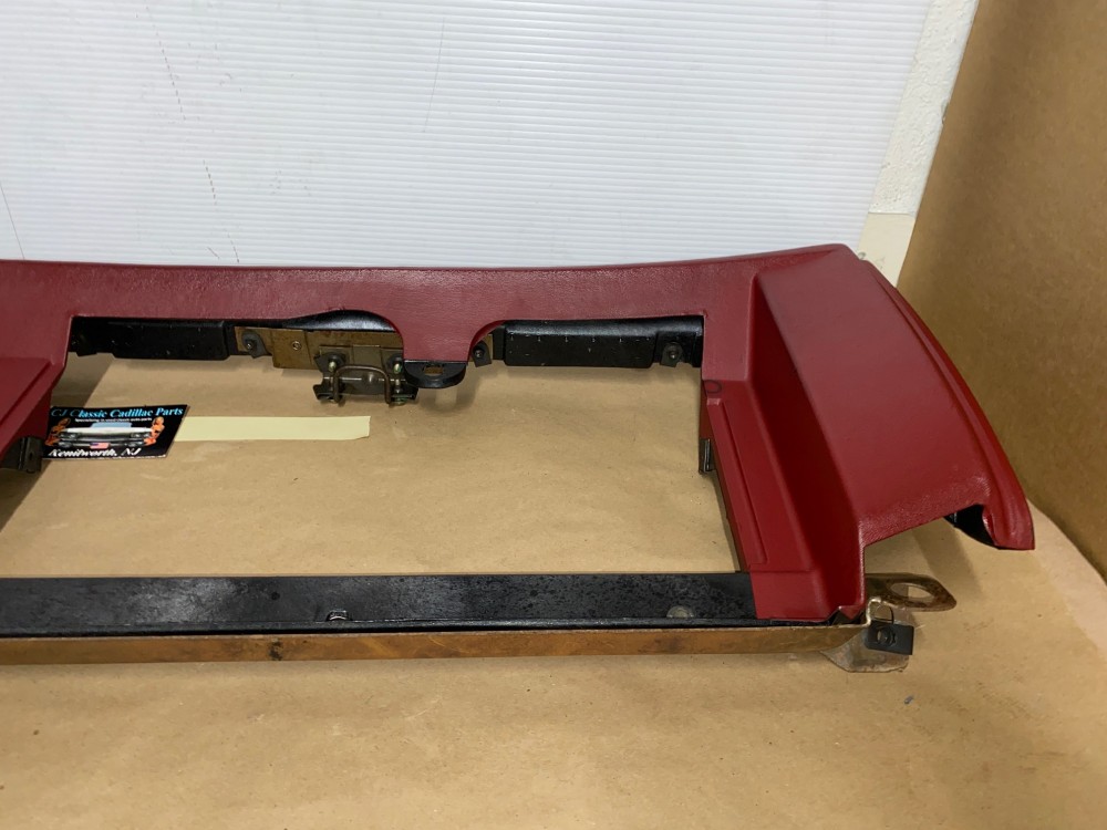 OEM 1974 1975 1976 Cadillac Deville Eldorado Calais PASSENGER SIDE RIGHT LOWER DASH TRIM GLOVE BOX SURROUND RED #1602492 - Image 8