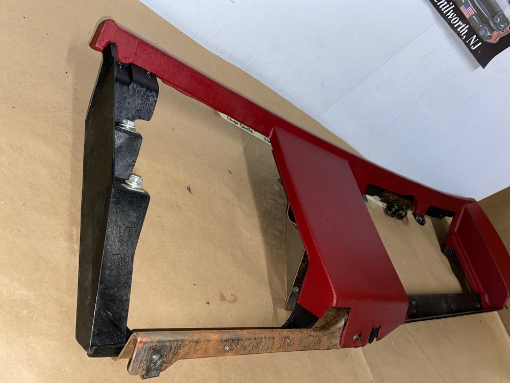 OEM 1974 1975 1976 Cadillac Deville Eldorado Calais PASSENGER SIDE RIGHT LOWER DASH TRIM GLOVE BOX SURROUND RED #1602492 - Image 9