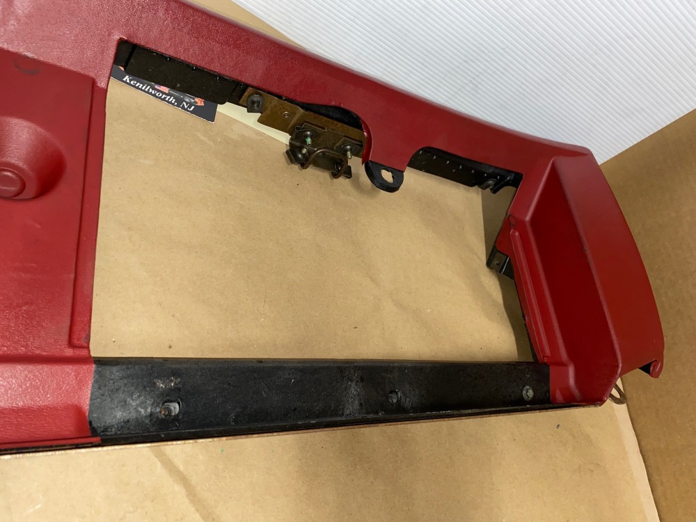 OEM 1974 1975 1976 Cadillac Deville Eldorado Calais PASSENGER SIDE RIGHT LOWER DASH TRIM GLOVE BOX SURROUND RED #1602492 - Image 10
