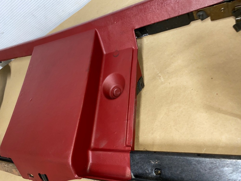 OEM 1974 1975 1976 Cadillac Deville Eldorado Calais PASSENGER SIDE RIGHT LOWER DASH TRIM GLOVE BOX SURROUND RED #1602492 - Image 12
