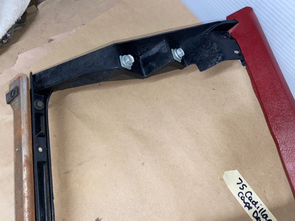OEM 1974 1975 1976 Cadillac Deville Eldorado Calais PASSENGER SIDE RIGHT LOWER DASH TRIM GLOVE BOX SURROUND RED #1602492 - Image 13