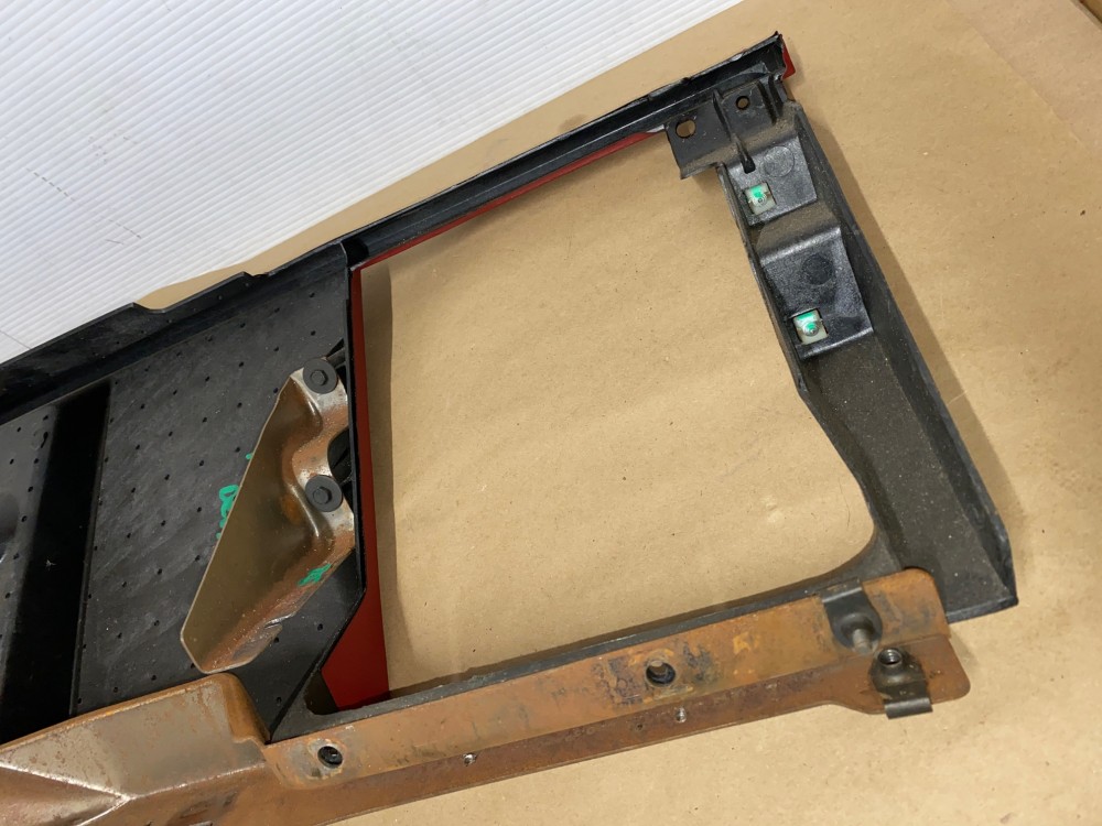 OEM 1974 1975 1976 Cadillac Deville Eldorado Calais PASSENGER SIDE RIGHT LOWER DASH TRIM GLOVE BOX SURROUND RED #1602492 - Image 21
