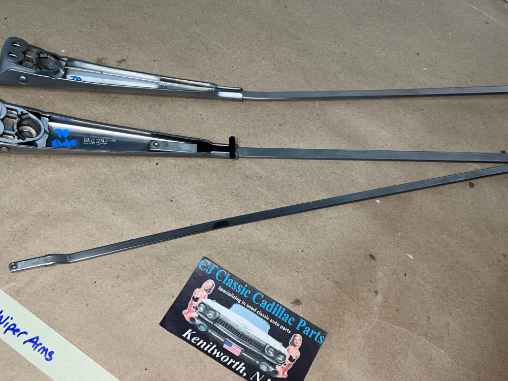 OEM 1969 1970 Cadillac Eldorado WINDSHIELD WIPER ARMS - LEFT & RIGHT - Image 9