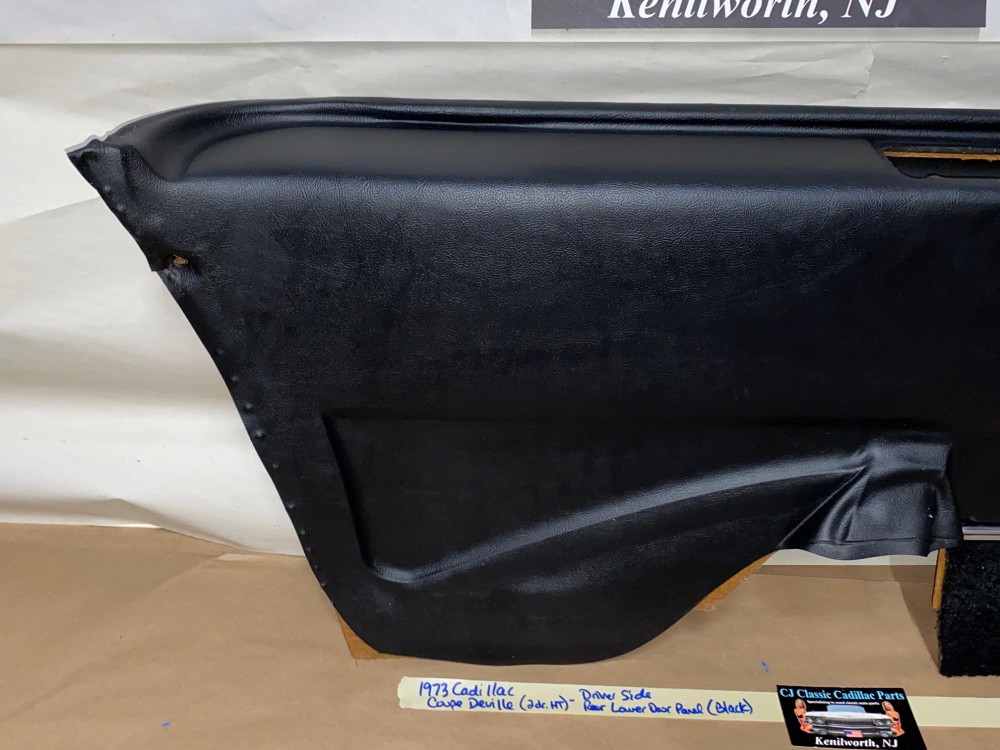 OEM 1971 1972 1973 1974 1975 1976 Cadillac Coupe Deville Calais 2 Dr LEFT DRIVER SIDE REAR LOWER DOOR PANEL ARM REST BLACK - Image 2