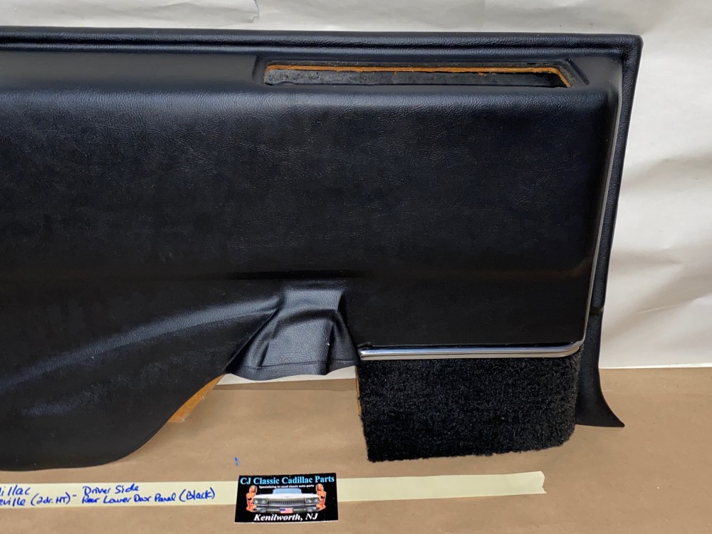 OEM 1971 1972 1973 1974 1975 1976 Cadillac Coupe Deville Calais 2 Dr LEFT DRIVER SIDE REAR LOWER DOOR PANEL ARM REST BLACK - Image 3