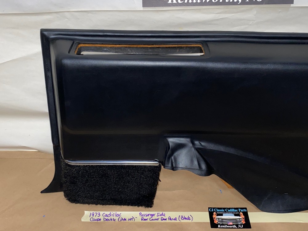 OEM 1971 1972 1973 1974 1975 1976 Cadillac Coupe Deville Calais 2 Dr RIGHT PASSENGER SIDE REAR LOWER DOOR PANEL ARM REST BLACK - Image 2