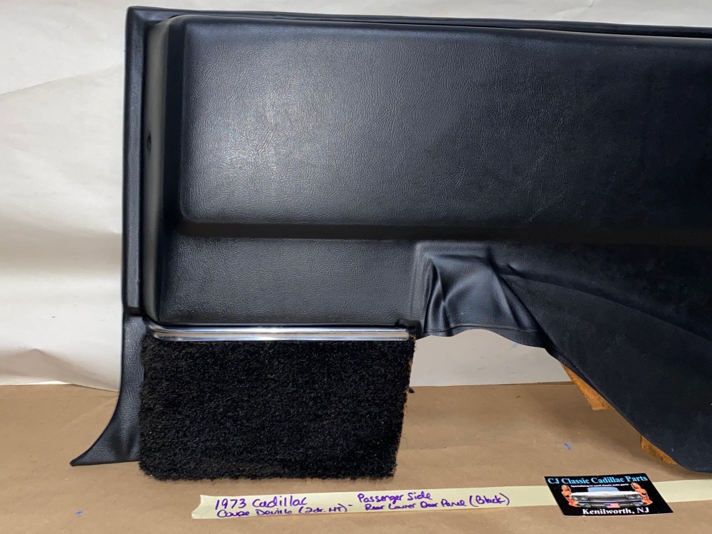 OEM 1971 1972 1973 1974 1975 1976 Cadillac Coupe Deville Calais 2 Dr RIGHT PASSENGER SIDE REAR LOWER DOOR PANEL ARM REST BLACK - Image 4