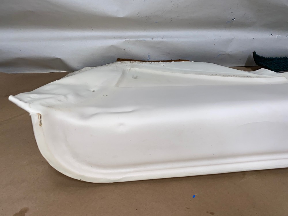 OEM 1971 1972 1973 1974 1975 1976 Cadillac Coupe Deville Calais 2 Dr RIGHT PASSENGER SIDE REAR LOWER DOOR PANEL ARM REST ~ WHITE WITH GREEN CARPET - Image 14