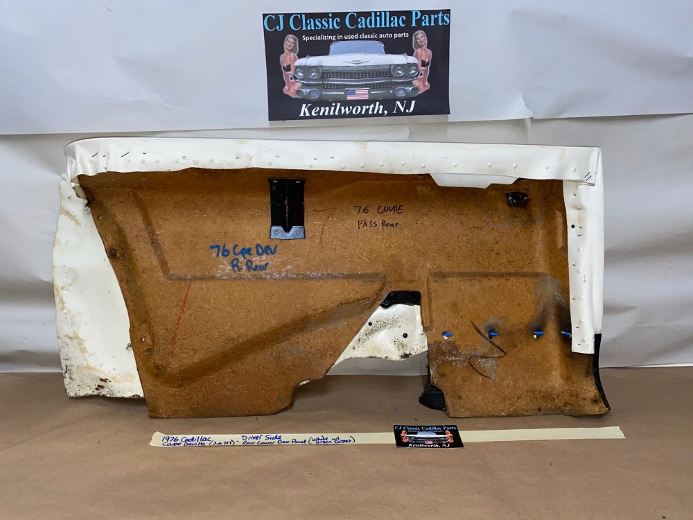 OEM 1971 1972 1973 1974 1975 1976 Cadillac Coupe Deville Calais 2 Dr RIGHT PASSENGER SIDE REAR LOWER DOOR PANEL ARM REST ~ WHITE WITH GREEN CARPET - Image 15