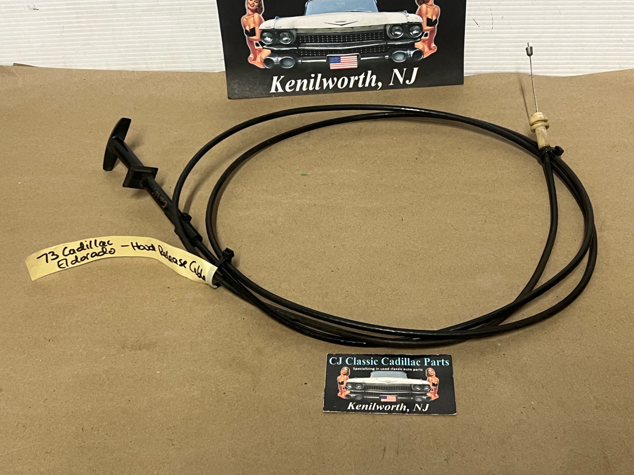 OEM 1974 1975 1976 Cadillac Deville Fleetwood Calais 1974 1975 1976 1977 1978 Eldorado HOOD RELEASE CABLE HANDLE LEVER CONTROL #9731434 - Image 17