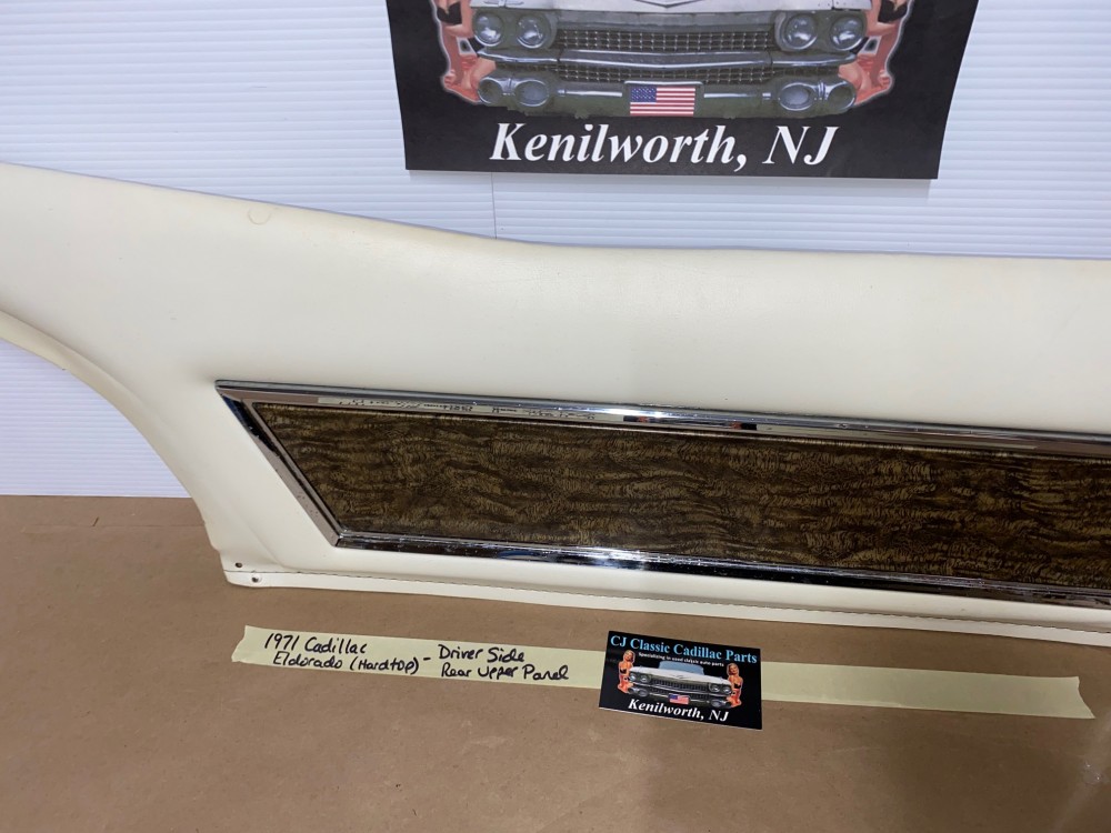 OEM 1971 1972 Cadillac Eldorado 2 Door HardTop LEFT DRIVER SIDE REAR UPPER DOOR PANEL TRIM - Image 3