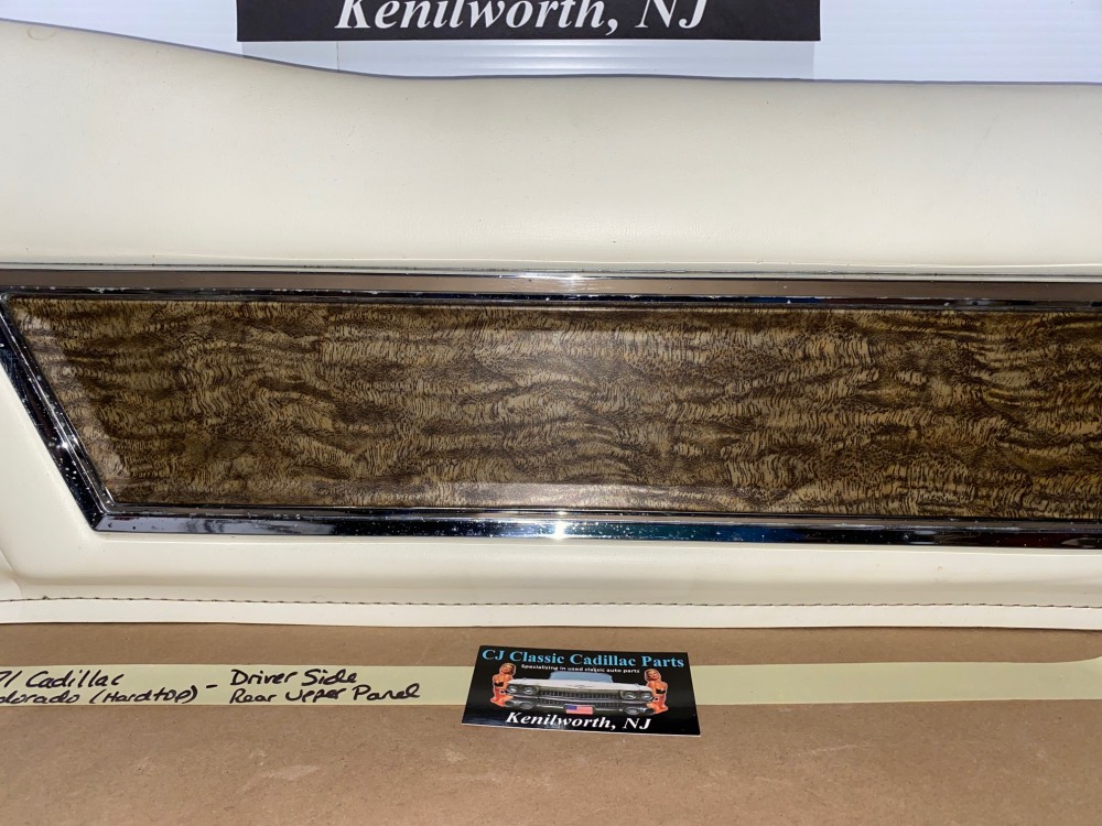 OEM 1971 1972 Cadillac Eldorado 2 Door HardTop LEFT DRIVER SIDE REAR UPPER DOOR PANEL TRIM - Image 6