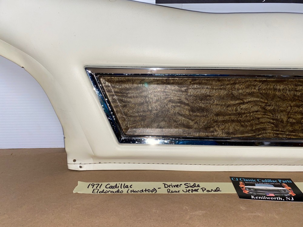 OEM 1971 1972 Cadillac Eldorado 2 Door HardTop LEFT DRIVER SIDE REAR UPPER DOOR PANEL TRIM - Image 7