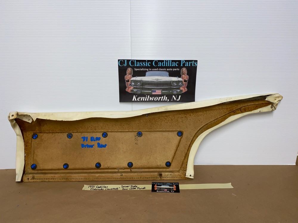 OEM 1971 1972 Cadillac Eldorado 2 Door HardTop LEFT DRIVER SIDE REAR UPPER DOOR PANEL TRIM - Image 21