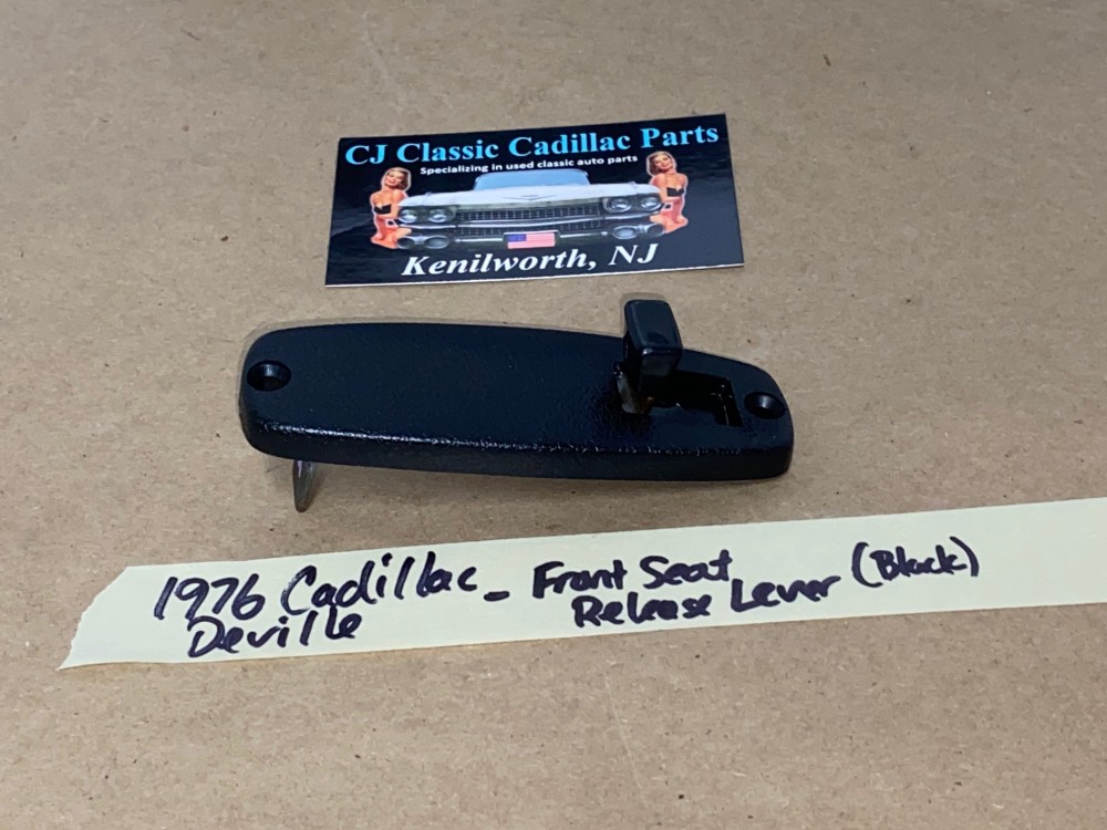 OEM 1971 1972 1973 1974 1975 1976 Cadillac Deville Calais 1971 1972 1973 1974 1975 1976 1977 1978 Eldorado FRONT SEAT BACK RELEASE LEVER HANDLE KNOB - BLACK #9836756/#9836755 - Image 2