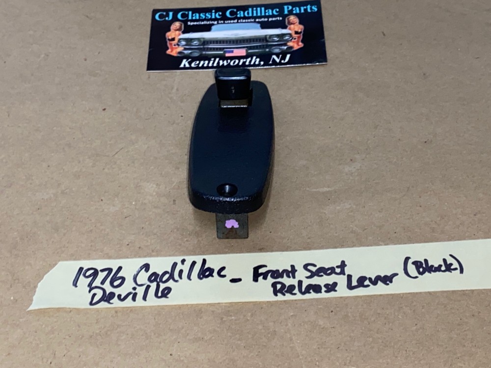 OEM 1971 1972 1973 1974 1975 1976 Cadillac Deville Calais 1971 1972 1973 1974 1975 1976 1977 1978 Eldorado FRONT SEAT BACK RELEASE LEVER HANDLE KNOB - BLACK #9836756/#9836755 - Image 3