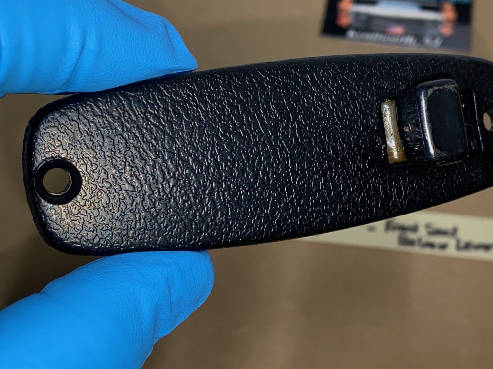 OEM 1971 1972 1973 1974 1975 1976 Cadillac Deville Calais 1971 1972 1973 1974 1975 1976 1977 1978 Eldorado FRONT SEAT BACK RELEASE LEVER HANDLE KNOB - BLACK #9836756/#9836755 - Image 19