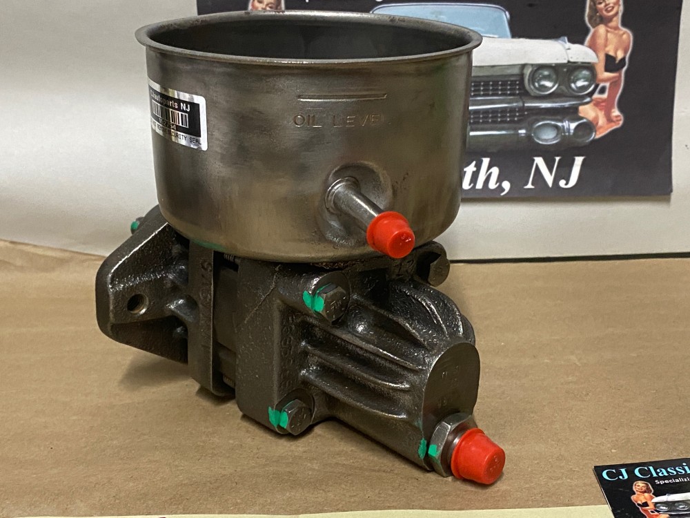 REBUILT Factory Original 1957 1958 Cadillac Deville Eldorado Fleetwood Saginaw POWER STEERING PUMP With RESERVOIR #5685521/#5685021/#5685767 - Image 8