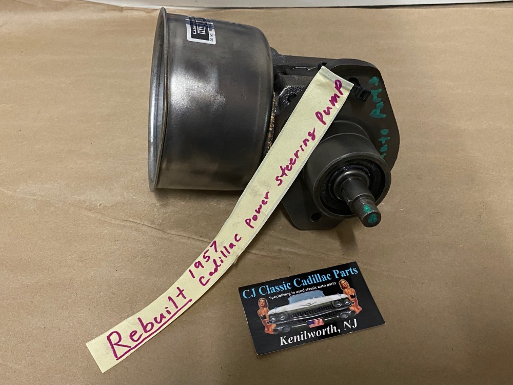 REBUILT Factory Original 1957 1958 Cadillac Deville Eldorado Fleetwood Saginaw POWER STEERING PUMP With RESERVOIR #5685521/#5685021/#5685767 - Image 18
