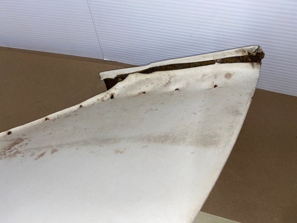 OEM 1969 1970 Cadillac Coupe Deville Convertible LEFT DRIVER SIDE REAR SEAT FILLER CONVERTIBLE TOP PISTON COVER TRIM - WHITE - Image 14