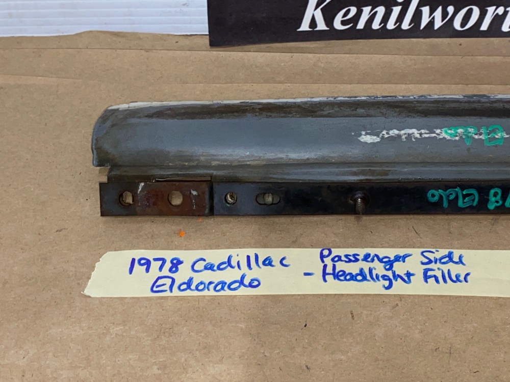 OEM 1977 1978 Cadillac Eldorado RIGHT PASSENGER SIDE HEADLIGHT BUMPER FILLERS PANEL WITH SUPPORT BRACKET #1610701 - Image 15