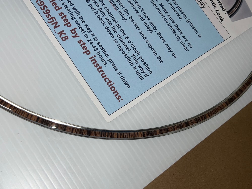 NEW 1971 1972 1973 1974 1975 1976 1977 1978 Cadillac Eldorado Deville Fleetwood Calais Steering Wheel Woodgrain Insert Inlay Trim - Made in USA - Image 9