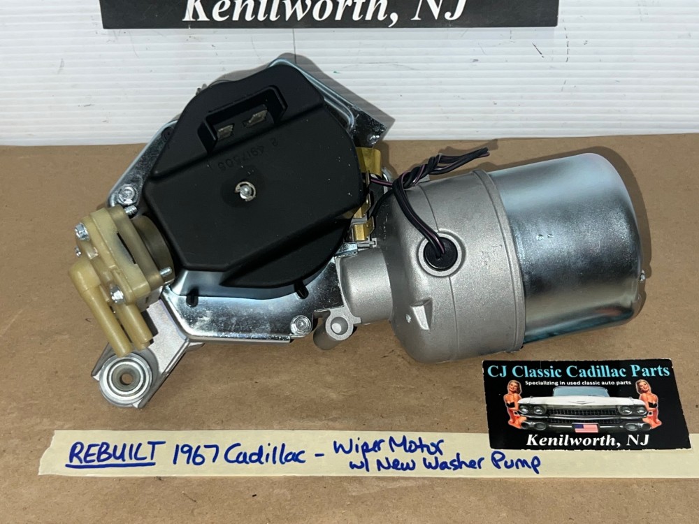 REBUILT 1967 CADILLAC DEVILLE FLEETWOOD ELDORADO CALAIS WINDSHIELD WIPER MOTOR With NEW WASHER PUMP - Image 11