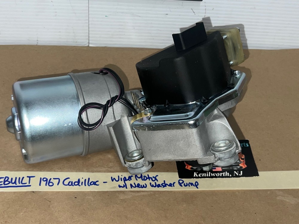 REBUILT 1967 CADILLAC DEVILLE FLEETWOOD ELDORADO CALAIS WINDSHIELD WIPER MOTOR With NEW WASHER PUMP - Image 9