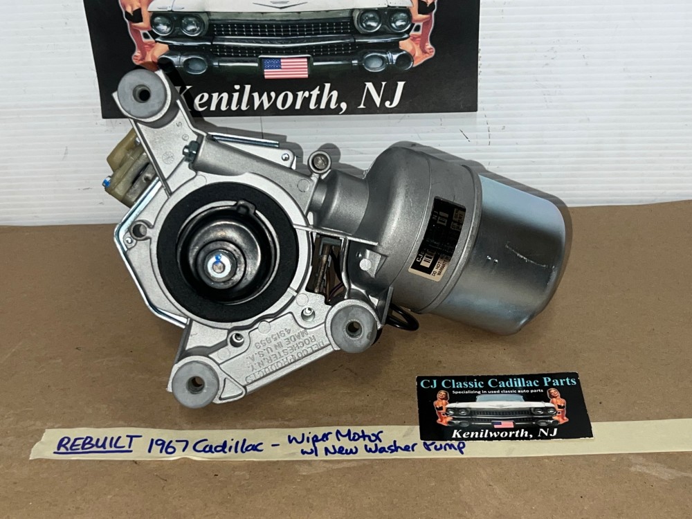 REBUILT 1967 CADILLAC DEVILLE FLEETWOOD ELDORADO CALAIS WINDSHIELD WIPER MOTOR With NEW WASHER PUMP - Image 6