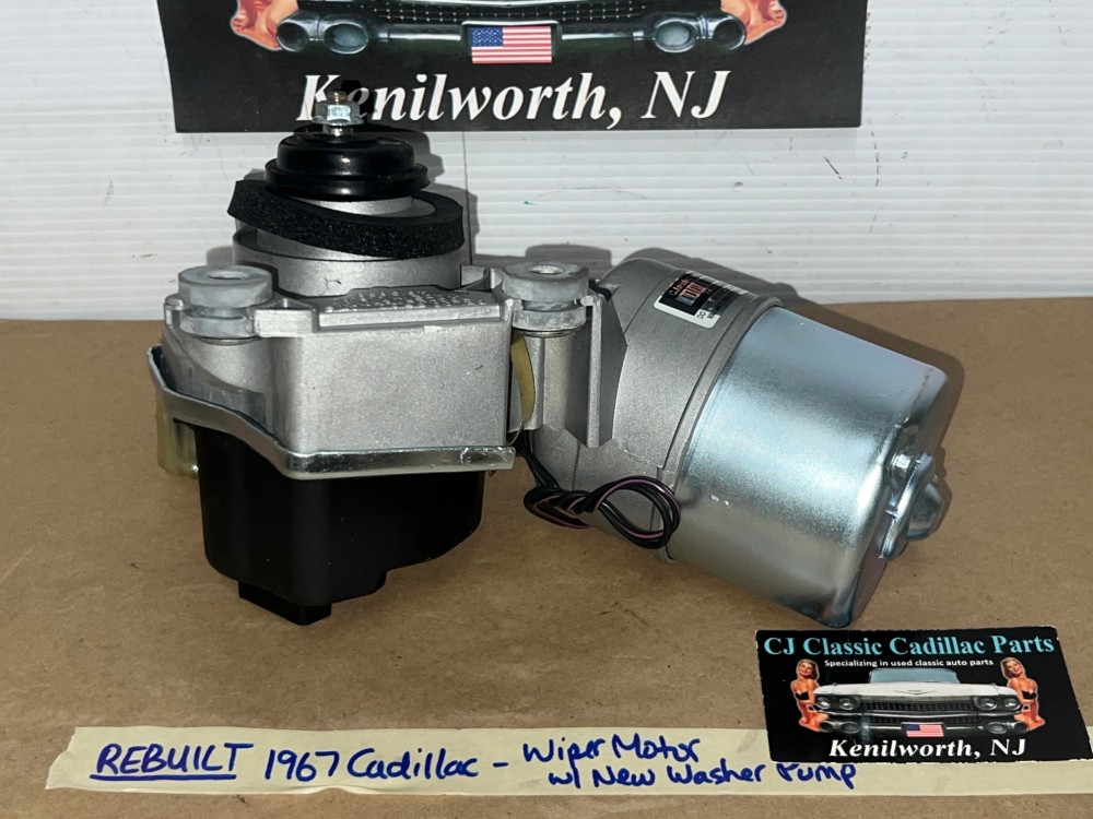 REBUILT 1967 CADILLAC DEVILLE FLEETWOOD ELDORADO CALAIS WINDSHIELD WIPER MOTOR With NEW WASHER PUMP - Image 3
