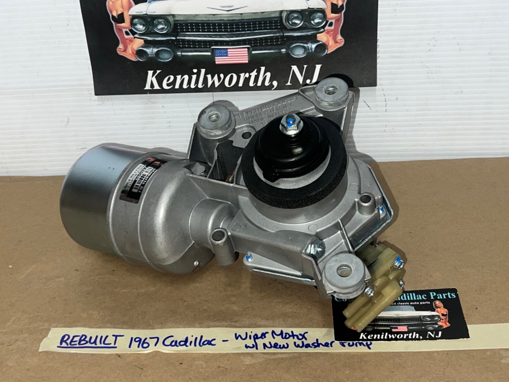 REBUILT 1967 CADILLAC DEVILLE FLEETWOOD ELDORADO CALAIS WINDSHIELD WIPER MOTOR With NEW WASHER PUMP - Image 12