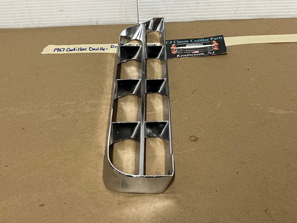 OEM 1967 Cadillac Deville Calais Fleetwood Commercial Chassis LEFT DRIVER SIDE FRONT BUMPER GRILL #1487633 - Image 5