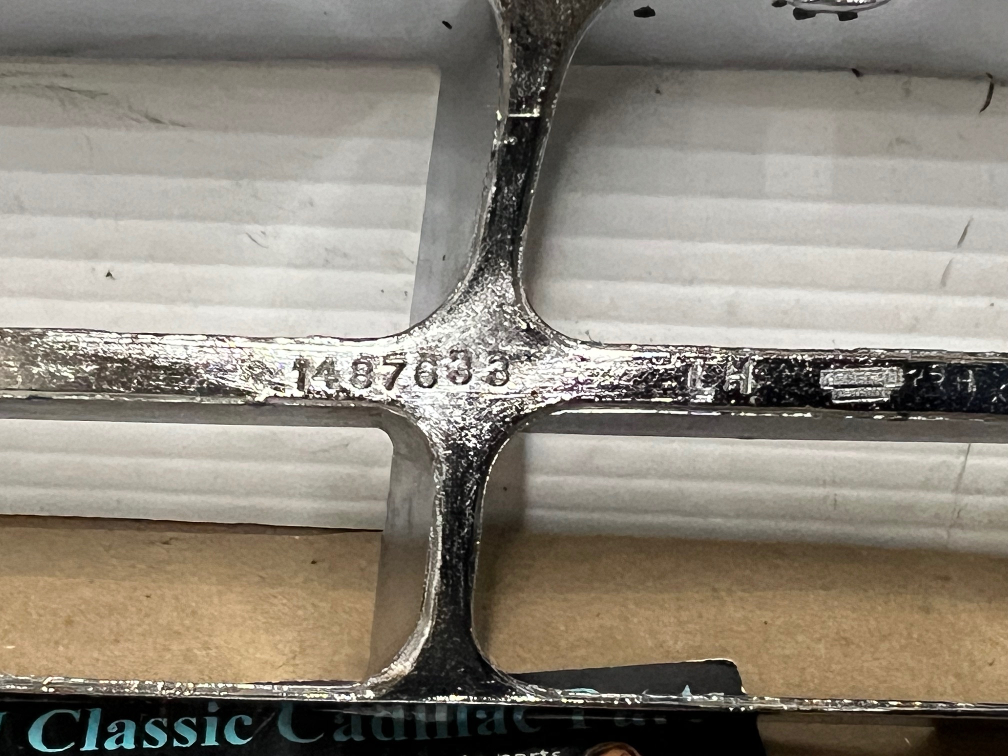 OEM 1967 Cadillac Deville Calais Fleetwood Commercial Chassis LEFT DRIVER SIDE FRONT BUMPER GRILL #1487633 - Image 14