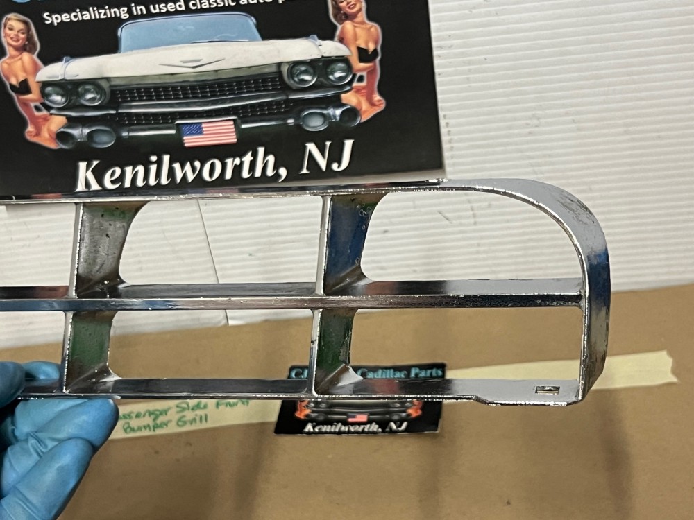 OEM 1967 Cadillac Deville Calais Fleetwood Commercial Chassis RIGHT PASSENGER SIDE FRONT BUMPER GRILL #1487634 - Image 6