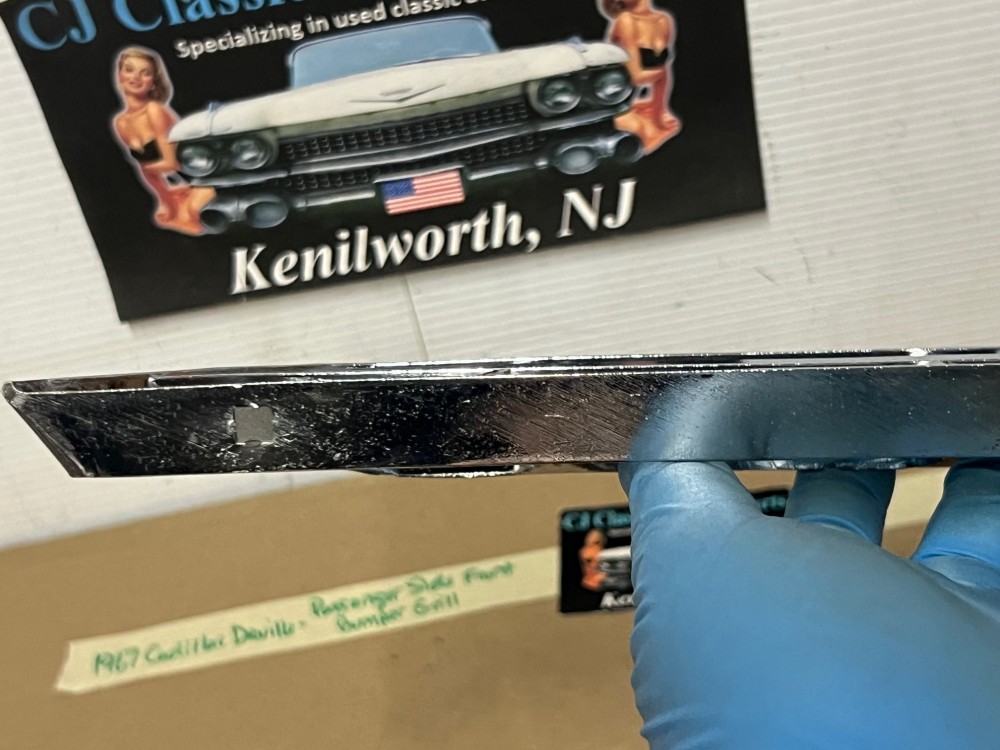 OEM 1967 Cadillac Deville Calais Fleetwood Commercial Chassis RIGHT PASSENGER SIDE FRONT BUMPER GRILL #1487634 - Image 4
