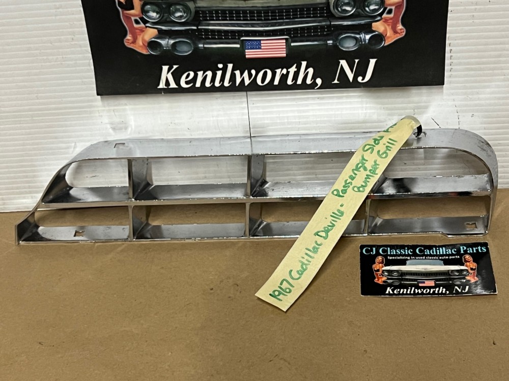 OEM 1967 Cadillac Deville Calais Fleetwood Commercial Chassis RIGHT PASSENGER SIDE FRONT BUMPER GRILL #1487634 - Image 20