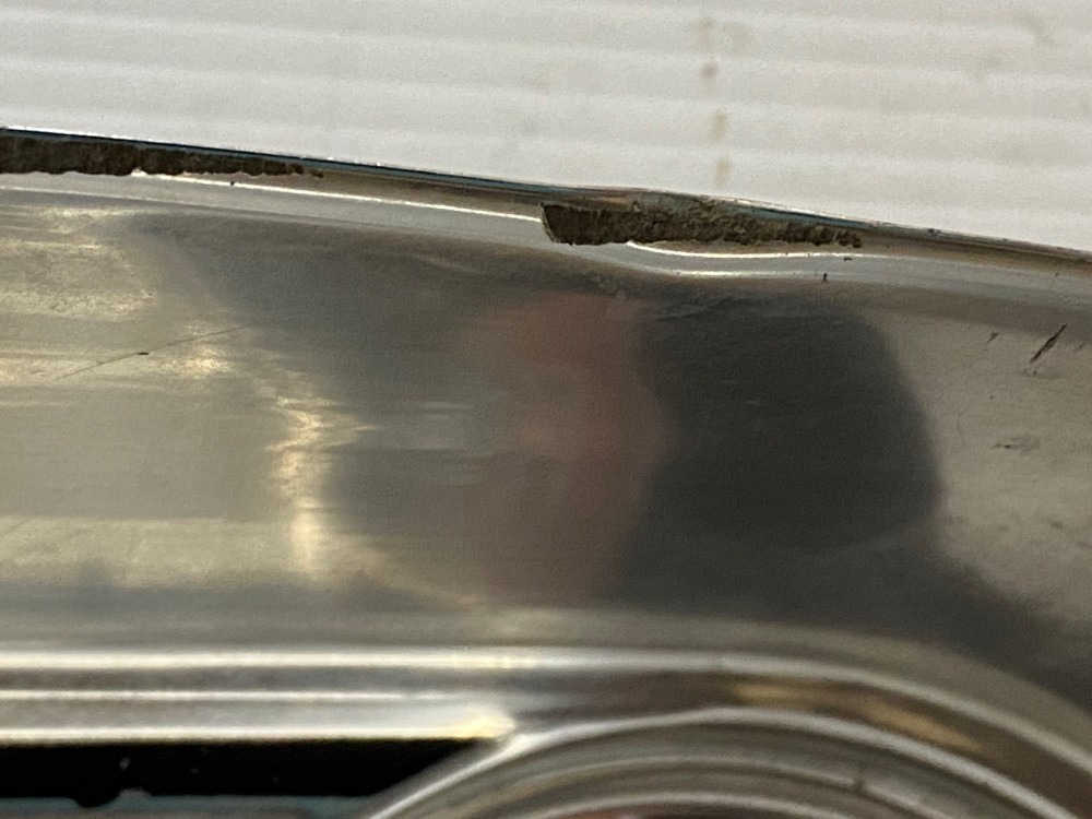 OEM 1961 Cadillac Deville Eldorado Fleetwood BRAKE LIGHT TAIL LIGHT ALUMINUM ESCUTCHEON INSERT BEZEL #1475504 - Image 6
