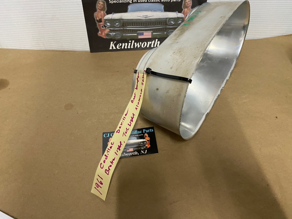 OEM 1961 Cadillac Deville Eldorado Fleetwood BRAKE LIGHT TAIL LIGHT ALUMINUM ESCUTCHEON INSERT BEZEL #1475504 - Image 20